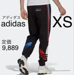 新品adidas ジョガーパンツ XS ブラック/ブルー/レッド