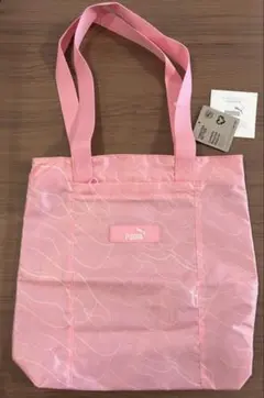 【未使用】PUMA プーマ ピンク 総柄 トートバッグ