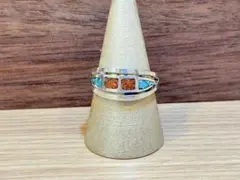 4D8030【ターコイズ】指輪 インディアンジュエリー 20号 ヴィンテージ