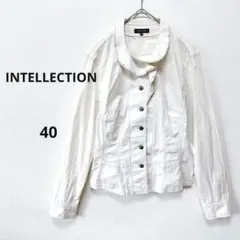 INTELLECTION サマージャケット L フリルカラー 丸襟 ストレッチのサムネイル