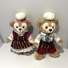 ディズニー 2015 バレンタイン ダッフィー＆シェリーメイ ぬいぐるみバッジ