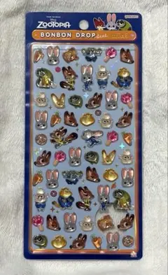 ディズニー　ズートピア　ボンボンドロップシールミニ