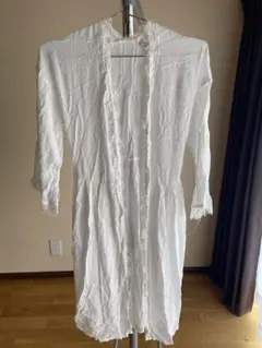 アースミュージックアンドエコロジー　レースロング丈カーディガン