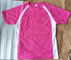 【未着用】Champion チャンピオン スポーツTシャツ ピンク×白 Mサイズ