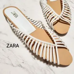 ZARA フラットサンダル ホワイト39のサムネイル