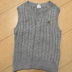 美品⭐︎GAP グレー ケーブルニットベスト　100