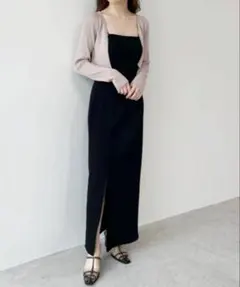 COCODEAL ビジュークロップドニットカーディガンのサムネイル
