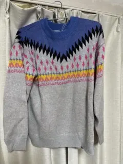 FILA 幾何学模様 長袖ニットセーター Fサイズ