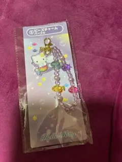Hello Kitty ビーズチャーム パープル ストラップ