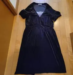 one after another NICE CLAUP　ビロード半袖ワンピース