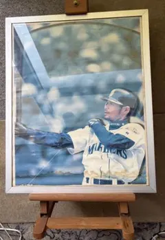 【伝説】イチロー選手木製イーゼル額装ポスターのサムネイル