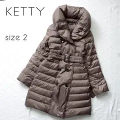 美品！KETTY　Luxury ロングダウンコート　ベルト　ケティラグジュアリー