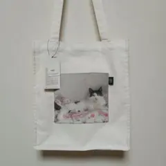 CAT DAY キャンバストートバッグ　ハチワレ　猫好き 　新品のサムネイル