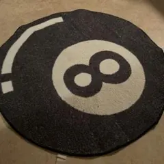 8ボールデザイン 円形ラグ 120cm