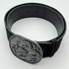 レア ヴィヴィアンタム ベルト ドラゴン 龍 Y2K シルバーバックル ブラック