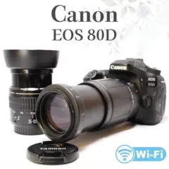 迫力の超望遠✨TAMRON Canon EOS 80D✨ダブルレンズ Wi-Fi 迫力の超望遠✨TAMRON Canon EOS 80D✨ダブルレンズ Wi-Fi - メルカリ