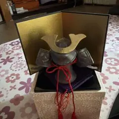 五月人形 兜飾り 屏風付き 陶器のサムネイル