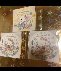 ハローキティ コースター&ステッカー　淡路島　HELLO KITTY SMILE