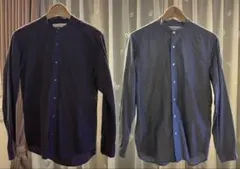 『GREEN LABEL RELAXING』 バンドカラーシャツ 2着セット