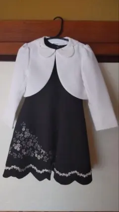 アリサナ フォーマルドレス ブラック・ホワイト 入学式 卒園式 115センチ