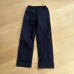 ネイビー ゴム入り ストレートパンツ