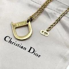 美品✨Christian Dior Dロゴ ゴールド ネックレス 刻印