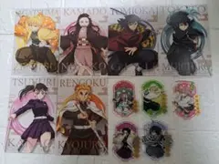 鬼滅の刃　ダイソー　ポストカードガム　ダイカットクリアステッカーガムセット