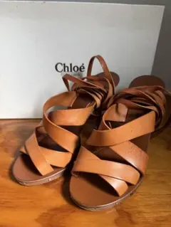 Chloé ホワイトレザーサンダル 保存袋付き1枚 箱無し - メルカリ