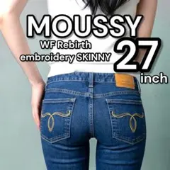 MOUSSY 27 WF Rebirth embroidery SKINNY 青のサムネイル