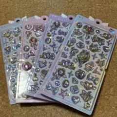 正規品　ボンボンドロップシールマジカルピンクブルーパープルレインボー4種