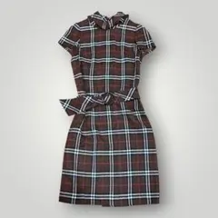 BURBERRY LONDON ノバチェックロングワンピース リネン混 BURBERRY LONDON ノバチェックロングワンピース リネン混 - メルカリ