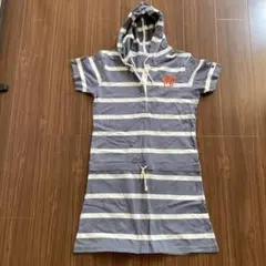Champion Women's XL フード付きストライプチュニック