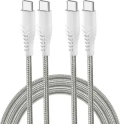 USB Type C ケーブル 2本セット / 1m+1m / グレー