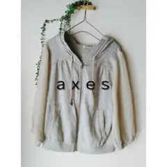 ❁axes❁アクシーズファム 異素材フード付きブルゾン　シフォン風