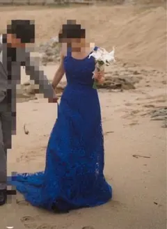 dressproduction 総レース　Vネック　スレンダードレス（W165）