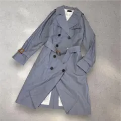 アパートバイローリーズ｜トレンチコート｜Aライン｜水色｜スカイブルー｜爽やか｜M