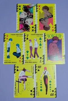 チェンソーマン　箔押しトランプ　デンジ　マキマ　ポチタ　イラストカード