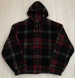 90s 希少USA製 POLO タータンチェック フリースフーディー ジャケット