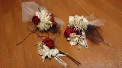 リストブーケ、ブーケトニア、髪飾りセット