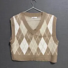INGNI アーガイル柄 ニットベスト
