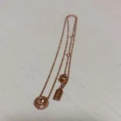 コーチ COACH クローバーネックレス ピンクゴールド - メルカリ