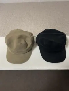 LACOSTE ワークキャップ 2点セット ベージュ ブラック