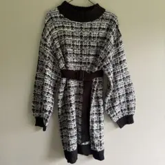 INGNI ツイード風ニットワンピース