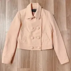 ミッシュマッシュ　ダブルボタン　ピンク ジャケット　ピーコート　ショートコート