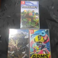 Minecraft, Monster Hunter Rise, ARMS 3本