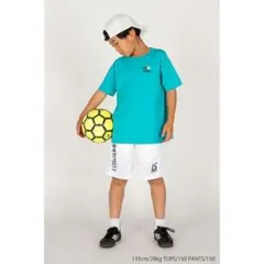 150cm ルースイソンブラ 20周年ジュニア コットン半袖Tシャツ ブルー