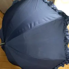 ネイビー 水色フリル 長傘 芦屋ロサブラン - メルカリ