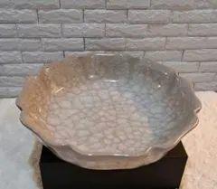 たち吉 橘吉 紅貫入 青磁 輪花鉢 盛鉢 22cm