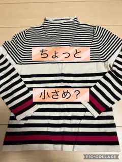 ボトルネック？ ハイネック？ ボーダーニット キッズにも セーター 小さめ