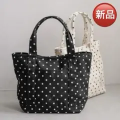 ローリーズファーム ショルダーバッグ トートバッグ　ドット柄　ブラック